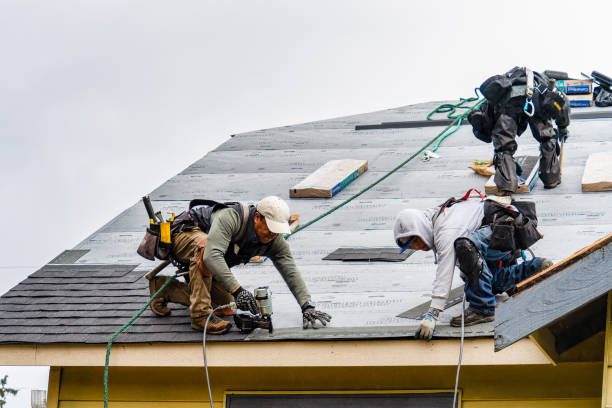 Professional Gutter Installation technician working in Milton, GA